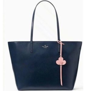 Kate Spade Kelsey navy leather tote NWOT